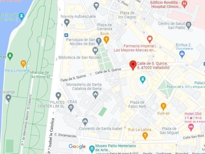 Mapa Masajes Makoshi en valladolid